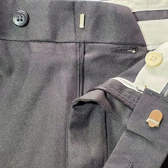 ALAN FLUSSER Black Dress Slacks Golf Pants, 38x34 - Picture 2 of 7